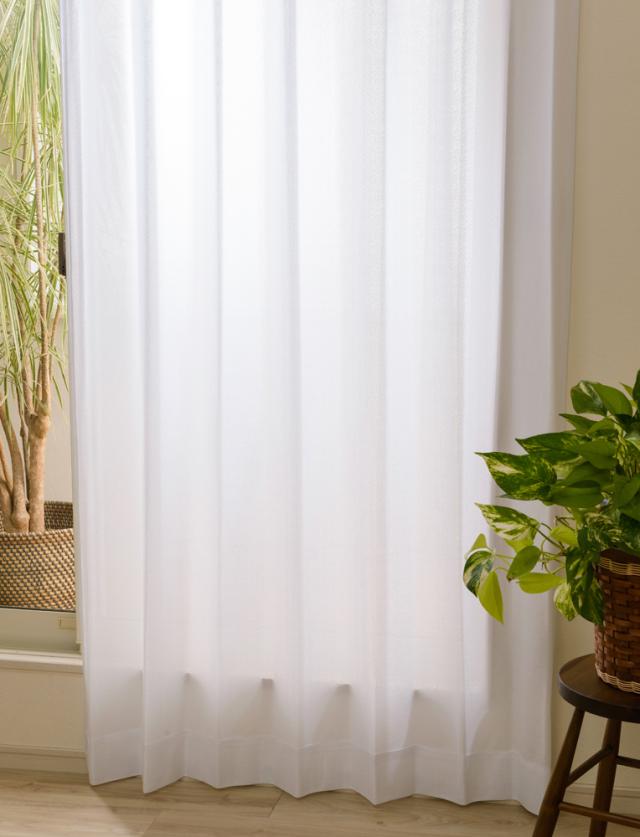 UV ミラーレースカーテン ホワイト 150×203cm 1枚組 日本製  [無地 遮熱 日差し 寝室 リビング クレアール]の通販は 4,571円