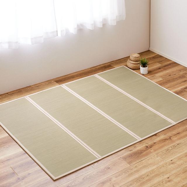 折り畳める 畳マットレス 貴船 ダブル  140×200cm 159067912 [折りたたみ 折り畳み い草マットレス 置き畳 敷物 寝具 ゴザ ごろ寝マット 和風 萩原]
