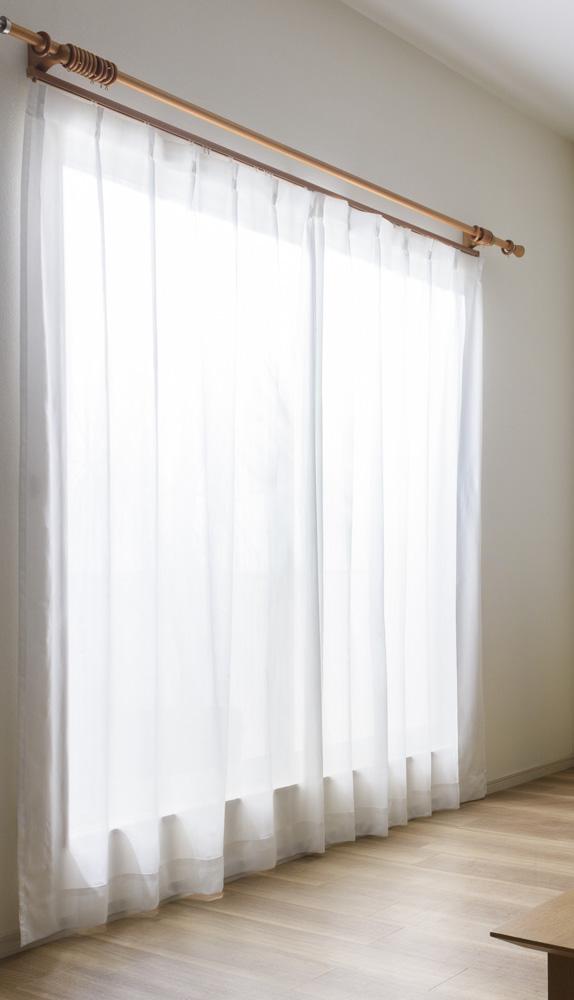 UV レースカーテン アイボリー 200×253cm 1枚組 日本製  [無地 採光 日差し 寝室 リビング  クレアール]の通販は 4,987円