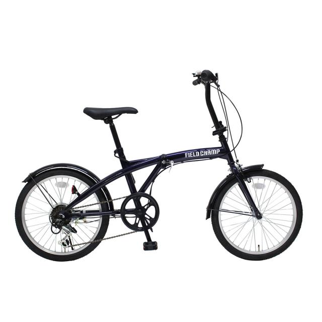 折畳み自転車 6段 20インチ BL ダークブルー FIELD CHAMP  MG-FCP206BL [折りたたみ自転車 ハンドル折畳み 6段変速 コンパクト 自転車本体 お客様組立品 mimugo 正規店 ミムゴ フィールドチャンプ ミムゴ]