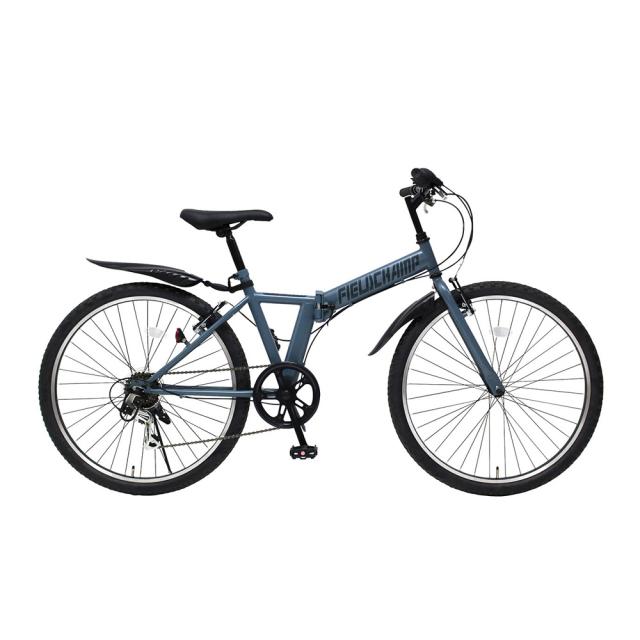 折畳みマウンテンバイク 6段 26インチ GY マットグレー FIELD CHAMP  MG-FCP266GY [折りたたみ自転車 6段変速 コンパクト 自転車本体 お客様組立品 mimugo 正規店 ミムゴ フィールドチャンプ ミムゴ]