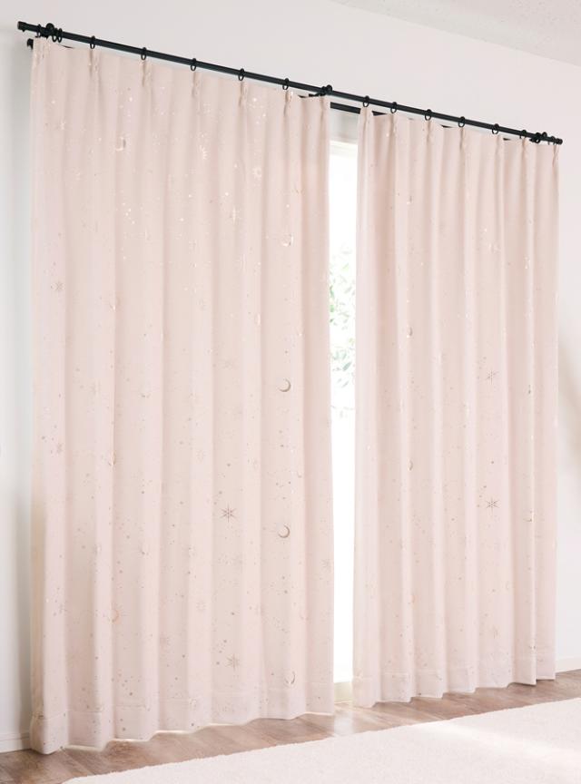 遮光カーテン 幅200cm×丈225cm 1枚 ベージュ 2級遮光 洗える 日本製 無地 アジャスターフック タッセル付き カーテン リビング カーテン 幅200cm×丈225cm ベージュ 1枚入り 日本製 洗える 防炎 1