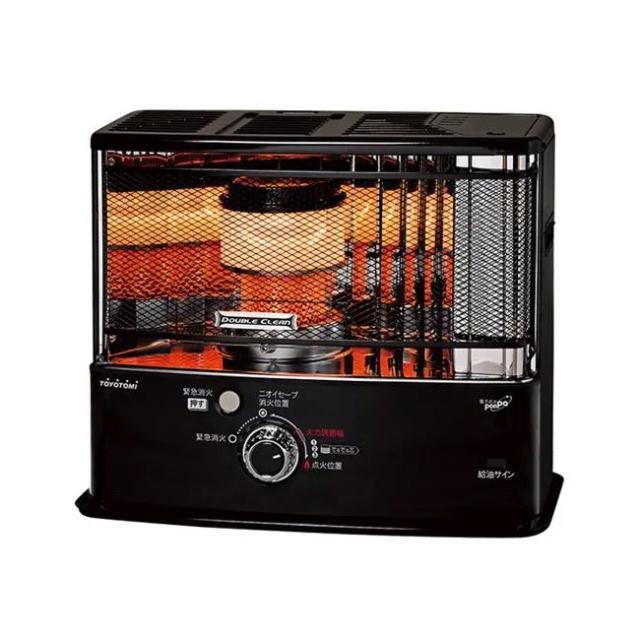 石油ストーブ (反射型) 木造10畳・コンクリ13畳 ブラック 日本製 RC-W3624-B [暖房器具 灯油 簡単点火 トヨトミ]