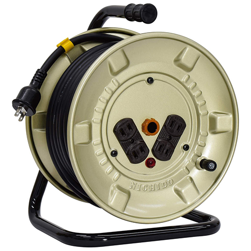 電工ドラム コードリール 100V 屋内型 極太3.5mm2 電線20m 日本製 H-NNP-204F [延長コード 電気工具 電動工具 単相100V 室内用 日動]