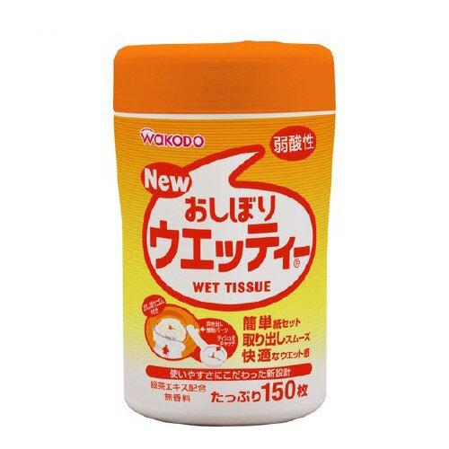 和光堂 おしぼりウエッティー (150枚入) [ウェットティッシュ 無香料 弱酸性 アサヒグループ食品]
