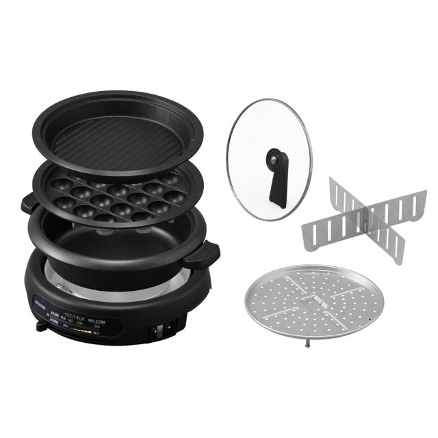 グリルなべ 3枚プレート (ブラック) IGU-B3-B アイリスオーヤマ