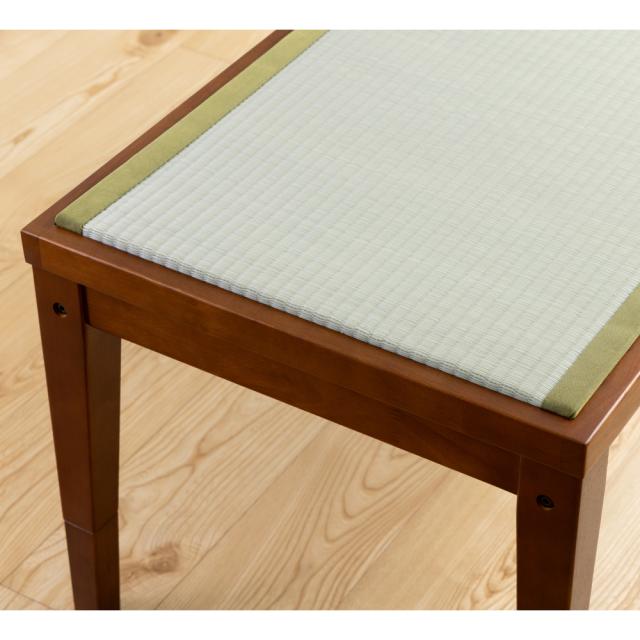 畳天然木ベンチ 120×50×45cm ブラウン×樹脂製グリーン [ダイニングベンチ 畳ベンチ ベンチシート リビング 大島屋]_1