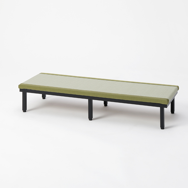 畳アイアンステップ 90×30×16cm 樹脂製グリーン [踏み台 玄関台 高齢者 段差 大島屋]