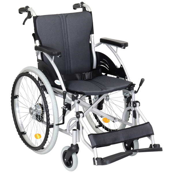 テイコブ 車いす 標準型 自走式（非課税） グレー WHS07-GY [車椅子 自走タイプ 幸和製作所]