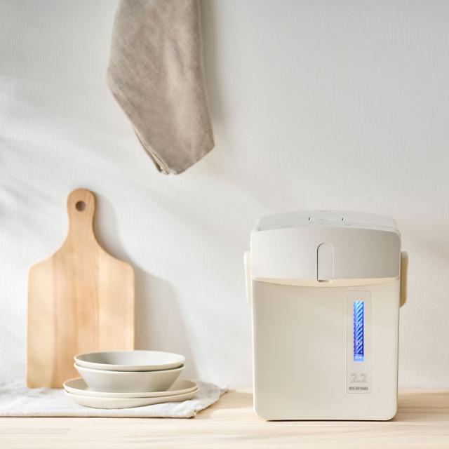 ジャーポット 2.2L マイコン式 アイボリー IAHD-222-C [電気ポット 保温 空焚き防止 お手入れ簡単 アイリスオーヤマ]