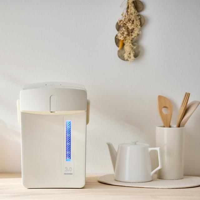 ジャーポット 3.0L マイコン式 アイボリー IAHD-230-C [電気ポット 保温 空焚き防止 お手入れ簡単 アイリスオーヤマ]