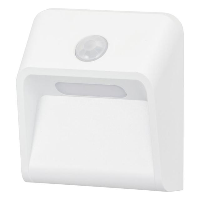 LEDナイトライト 明暗・人感センサー付き 壁面照射タイプ 電球色 (品番)06-1764 NIT-ALA6JW-WL [照明器具:ナイトライトコンセント式 オーム電機]