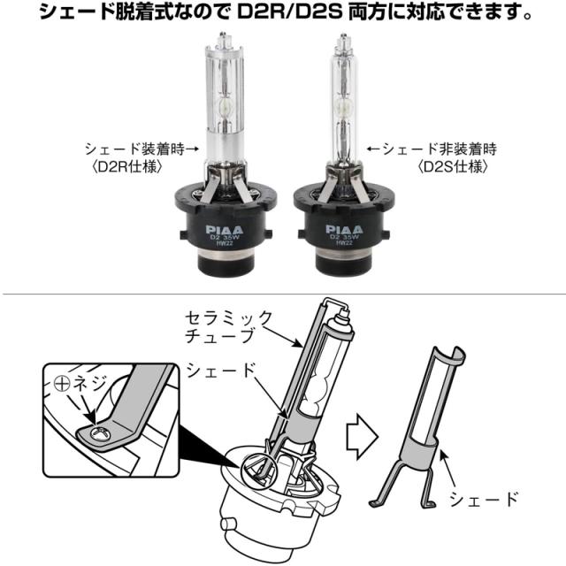 ヘッドライト HID バルブ D2 4100K 3650LM HL411 [車検対応 純正 交換
