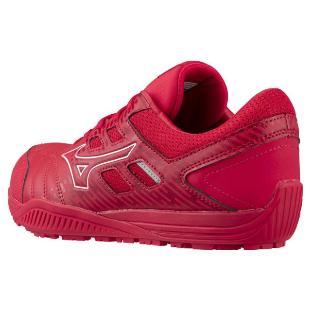 オールマイティ ワークシューズ 24.5cm レッド×ホワイト TDII 11 L F1GA230062245 ミズノ [ワーキング 作業靴 スニーカー ユニセックス ローカット 紐靴 軽量 衝撃吸収 クッション性 耐滑性 通気性 mizuno]