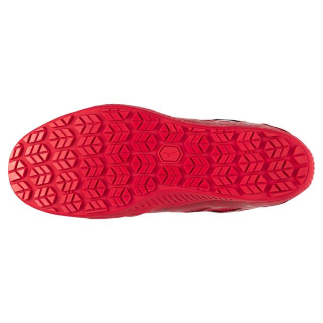 オールマイティ ワークシューズ 26.5cm レッド×ホワイト TDII 11 L F1GA230062265 ミズノ [ワーキング 作業靴 スニーカー ユニセックス ローカット 紐靴 軽量 衝撃吸収 クッション性 耐滑性 通気性 mizuno]