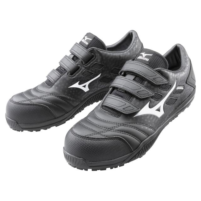 オールマイティ ワークシューズ 25.5cm ブラック×ホワイト TDII 22 L F1GA230109255 ミズノ [ワーキング スニーカー 作業靴 ユニセックス ローカット ベルト靴 軽量 ]