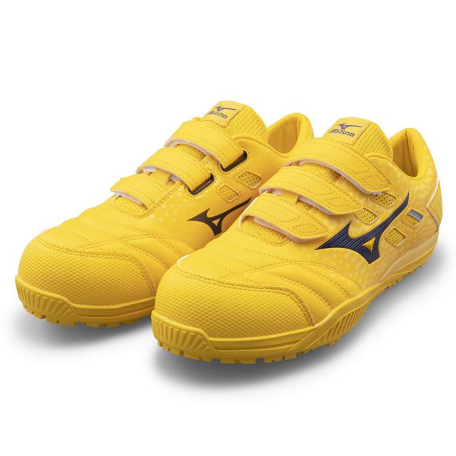 オールマイティ ワークシューズ 29cm イエロー×ネイビー TDII 22 L F1GA230145290 ミズノ [ワーキング スニーカー 作業靴 ユニセックス ローカット ベルト靴 軽量 ]