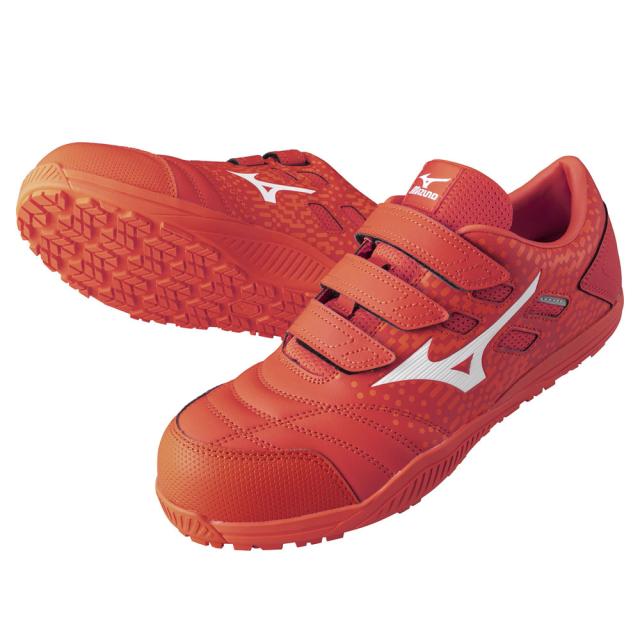 オールマイティ ワークシューズ 24.5cm オレンジ×ホワイト TDII 22 L F1GA230154245 ミズノ [ワーキング スニーカー 作業靴 ユニセックス ローカット ベルト靴 軽量 ]