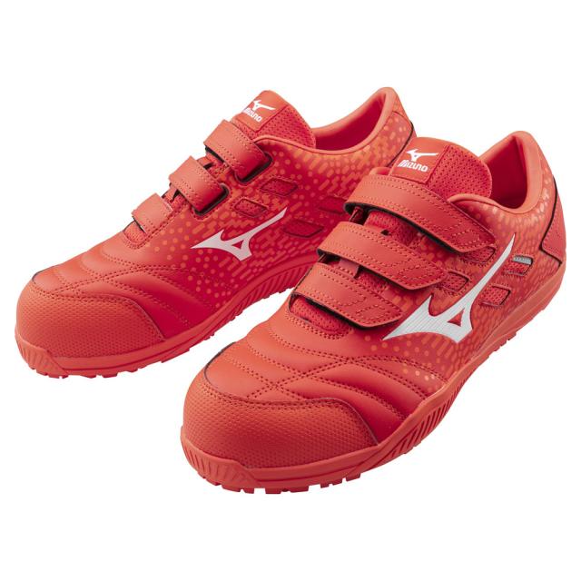 オールマイティ ワークシューズ 27.5cm オレンジ×ホワイト TDII 22 L F1GA230154275 ミズノ [ワーキング スニーカー 作業靴 ユニセックス ローカット ベルト靴 軽量 ]