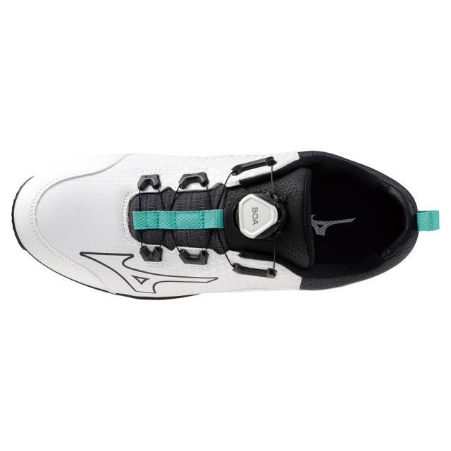 オールマイティ ワークシューズ 26.5cm ホワイト×ブラック TD II 51L BOA F1GA240201265 ミズノ [ワーキング 作業靴 スニーカー 白 ローカット ダイヤル靴 ボアフィット 軽量 衝撃吸収 クッション性 耐滑性 通気性 ユニセックス mizuno]