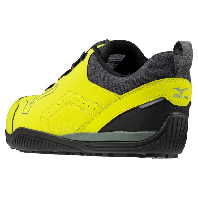 オールマイティ ワークシューズ 25.5cm イエロー×カーキ TD II 51L BOA F1GA240245255 ミズノ [ワーキング 作業靴 スニーカー 黄色 ローカット ダイヤル靴 ボアフィット 軽量 衝撃吸収 クッション性 耐滑性 通気性 ユニセックス mizuno]