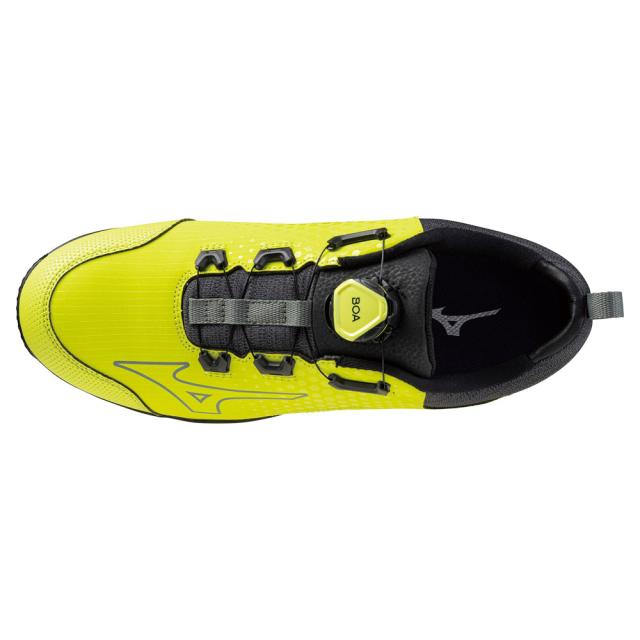 オールマイティ ワークシューズ 27.5cm イエロー×カーキ TD II 51L BOA F1GA240245275 ミズノ [ワーキング 作業靴 スニーカー 黄色 ローカット ダイヤル靴 ボアフィット 軽量 衝撃吸収 クッション性 耐滑性 通気性 ユニセックス mizuno]