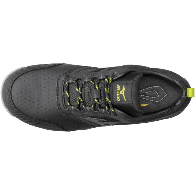 オールマイティ ワークシューズ 23.5cm ブラック×ダークグレー AS 15 L F1GA200209235 ミズノ [作業靴 静電気帯電防止 ワーキング スニーカー ユニセックス ローカット 紐靴 軽量 ]