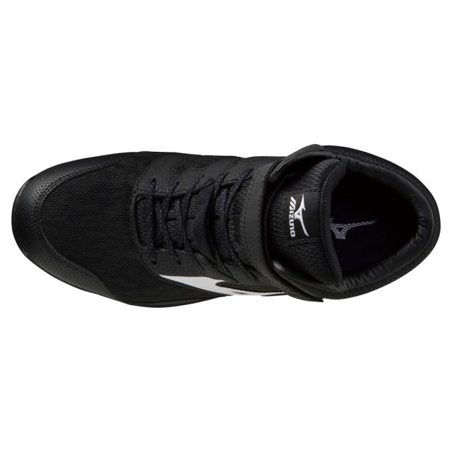 オールマイティ ワークシューズ 24.5cm ブラック×ホワイト SDII 13 H F1GA230709245 ミズノ [ワーキング スニーカー ユニセックス ハイカット 紐靴 ベルト靴 軽量 ]