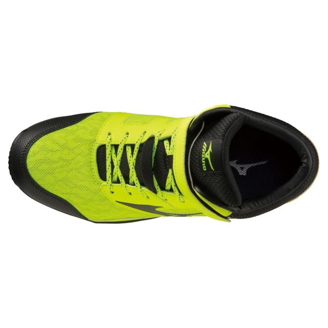 オールマイティ ワークシューズ 26.5cm イエロー×ブラック SDII 13 H F1GA230745265 ミズノ [ワーキング スニーカー ユニセックス ハイカット 紐靴 ベルト靴 軽量 ]