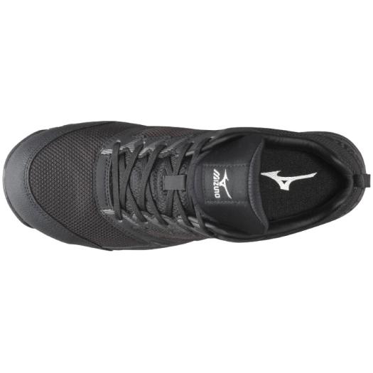 オールマイティ ワークシューズ 24.5cm ブラック×シルバー VS F1GA180309245 ミズノ [メンズ 男性 ワーキング スニーカー ローカット 紐靴 軽量 作業靴]