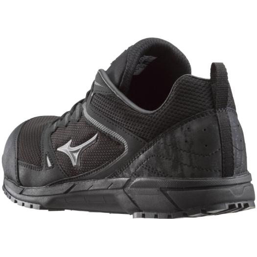 オールマイティ ワークシューズ 24.5cm ブラック×シルバー VS F1GA180309245 ミズノ [メンズ 男性 ワーキング スニーカー ローカット 紐靴 軽量 作業靴]