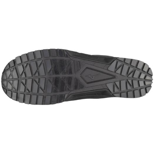 オールマイティ ワークシューズ 27.5cm ブラック×シルバー VS F1GA180309275 ミズノ [メンズ 男性 ワーキング スニーカー ローカット 紐靴 軽量 作業靴]