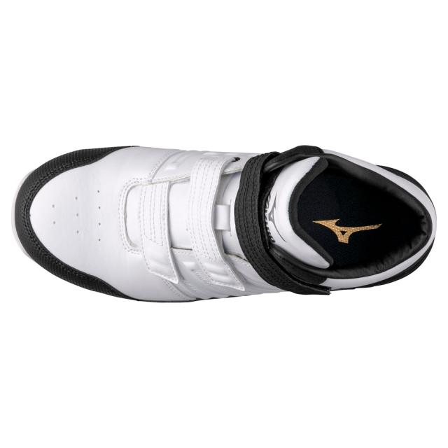 オールマイティ ワークシューズ 24.5cm ホワイト×シルバー×ブラック SSII 21 H F1GA220501245 ミズノ [ワーキング スニーカー メンズ ハイカット ベルト靴 軽量]