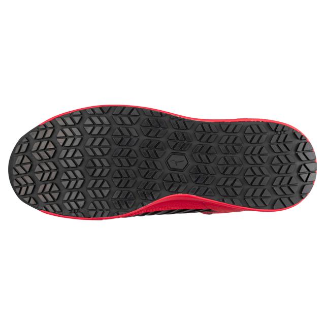 オールマイティ ワークシューズ 24.5cm ブラック×ダークシルバー×レッド SSII 21 H F1GA220509245 ミズノ [ワーキング スニーカー メンズ ハイカット ベルト靴 軽量]