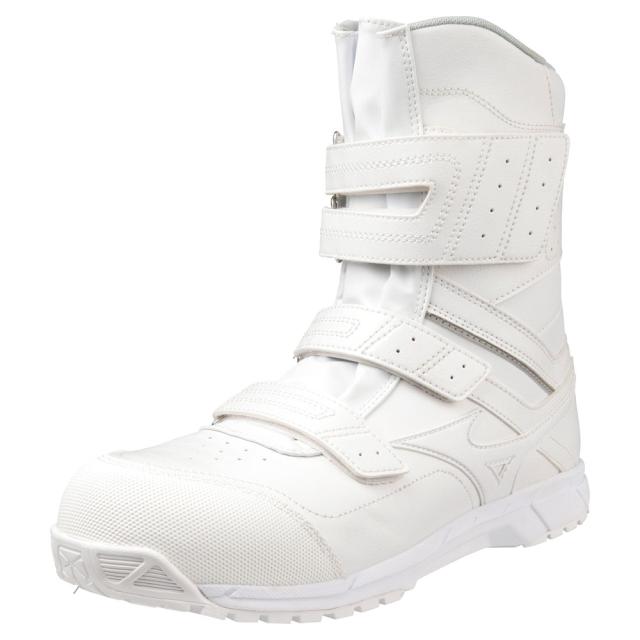 オールマイティ ワークシューズ 22.5cm ホワイト BS 29 H F1GA210201225 ミズノ [作業靴 ワーキング 長靴 ブーツ ユニセックス ハイカット ベルト靴 軽量 ]