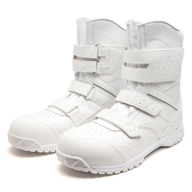 オールマイティ ワークシューズ 23cm ホワイト BS 29 H F1GA210201230 ミズノ [作業靴 ワーキング 長靴 ブーツ ユニセックス ハイカット ベルト靴 軽量 ]