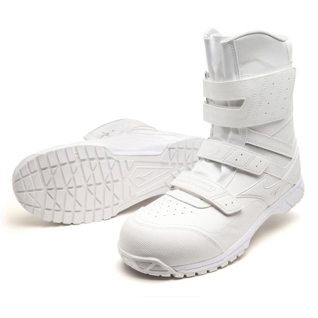 オールマイティ ワークシューズ 24.5cm ホワイト BS 29 H F1GA210201245 ミズノ [作業靴 ワーキング 長靴 ブーツ ユニセックス ハイカット ベルト靴 軽量 ]