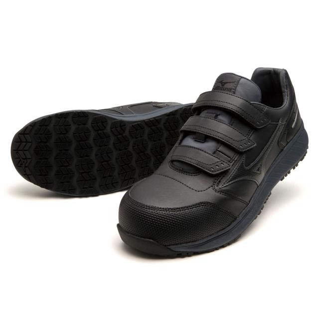 オールマイティ ワークシューズ 26.5cm ブラック×グレー SU 22 L F1GA231109265 ミズノ [作業靴 ワーキング スニーカー ユニセックス ローカット ベルト靴 軽量 ]