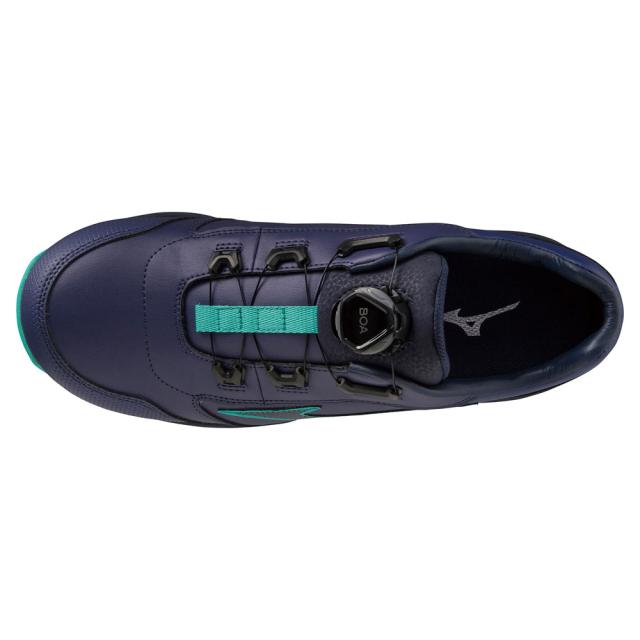 オールマイティ ワークシューズ 25.5cm ブルー×ネイビー×エメラルドグリーン SU 51 L BOA F1GA231727255 ミズノ [作業靴 ワーキング スニーカー ユニセックス ローカット ダイヤル靴 軽量 ]