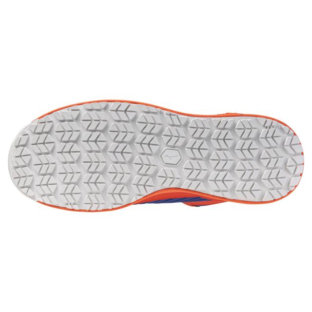 オールマイティ ワークシューズ 24.5cm ブルー×ホワイト×オレンジ SSII 21 H F1GA220527245 ミズノ [ワーキング スニーカー メンズ ハイカット ベルト靴 軽量]