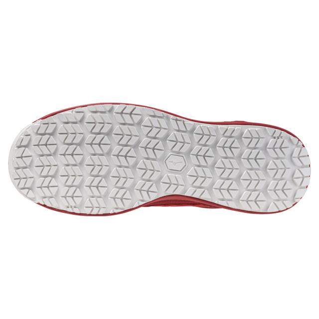 オールマイティ ワークシューズ 27.5cm レッド×ゴールド×レッド SSII 21 H F1GA220562275 ミズノ [ワーキング スニーカー メンズ ハイカット ベルト靴 軽量]