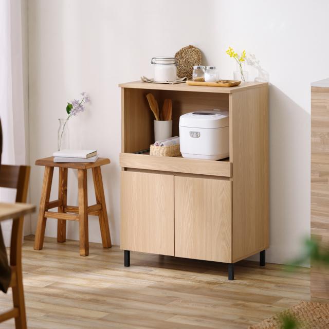 キッチンキャビネット ナチュラル KCBL-590BT アイリスオーヤマ [食器棚 キッチン収納 インテリア]_1