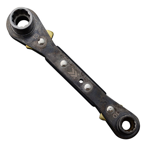 板ラチェットレンチ ステンレス 黒金 日本製 FRS-11-BG [配管バンド ラック 本締め ナット ボルト 工具 建設 建築 フジ矢]