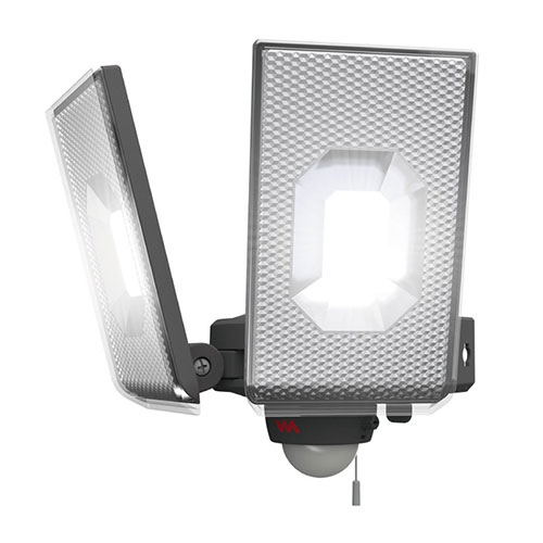 12.5W×2灯スライド型 LEDセンサーライト LED-AC2050 [屋外 防犯対策 セキュリティー 多機能タイプ 投光器 ムサシ]の通販は