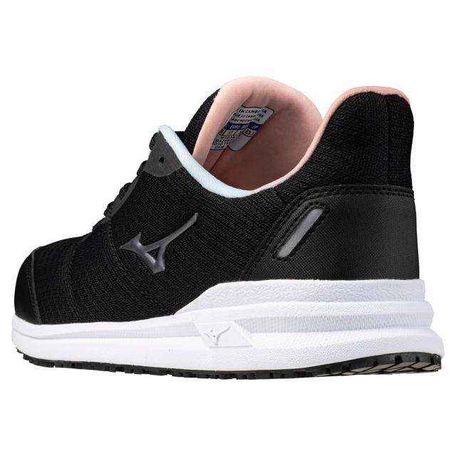 オールマイティ ワークシューズ 25cm ブラック×シルバー×ピンク FSII