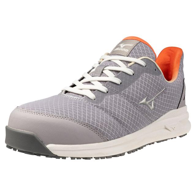 オールマイティ ワークシューズ 22.5cm グレー×シルバー×オレンジ FSII 11L F1GA240305225 ミズノ [ウィメンズ レディース 女性 ワーキング スニーカー ローカット 軽量]