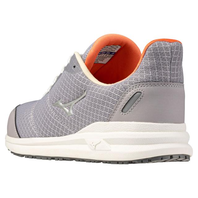 オールマイティ ワークシューズ 22.5cm グレー×シルバー×オレンジ FSII 11L F1GA240305225 ミズノ [ウィメンズ レディース 女性 ワーキング スニーカー ローカット 軽量]