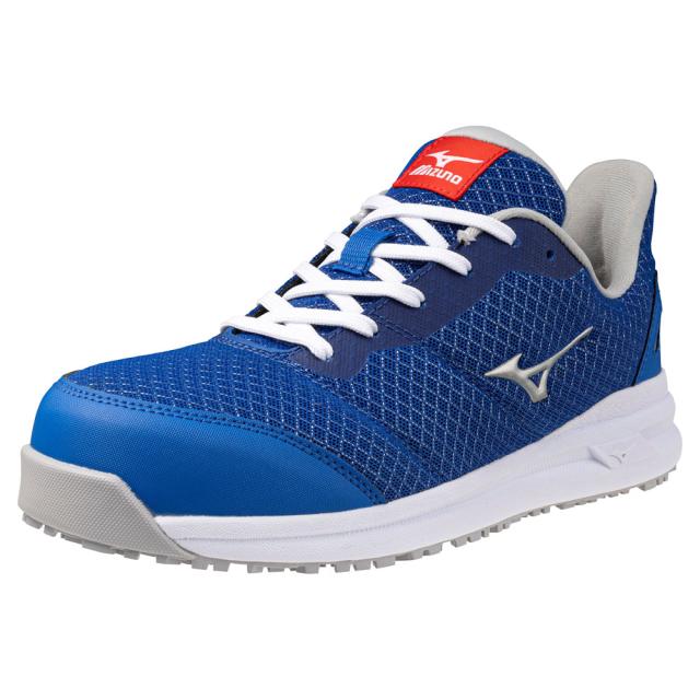 オールマイティ ワークシューズ 24.5cm ブルー×シルバー×ホワイト FSII 11L F1GA240327245 ミズノ [ウィメンズ レディース 女性 ワーキング スニーカー ローカット 軽量]