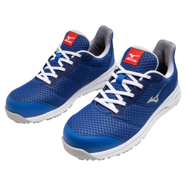 オールマイティ ワークシューズ 25.5cm ブルー×シルバー×ホワイト FSII 11L F1GA240327255 ミズノ [ウィメンズ レディース 女性 ワーキング スニーカー ローカット 軽量]