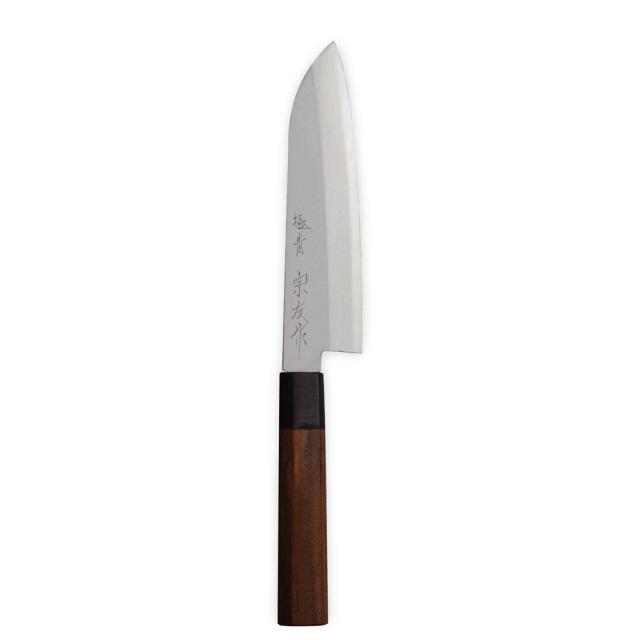 極青宗友作 青紙スーパー三層 三徳 170mm 日本製 UF171 [和庖丁 包丁 家庭用 肉 野菜 魚 キッチン用品 三木刃物製作所]